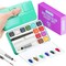 ARTISTRO Watercolor Paint Set in 12 Colors - Travel Watercolor Set with Metal Case & Bright Watercolors - Portable Set for Beginners & Amateur Artists